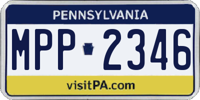 PA license plate MPP2346