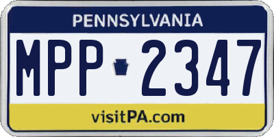 PA license plate MPP2347