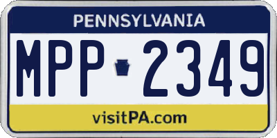 PA license plate MPP2349