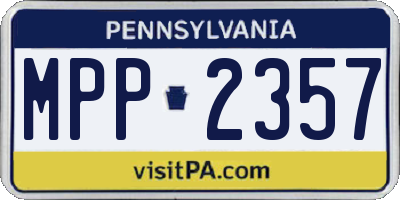 PA license plate MPP2357