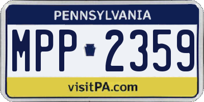 PA license plate MPP2359