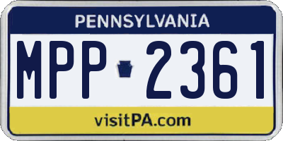 PA license plate MPP2361