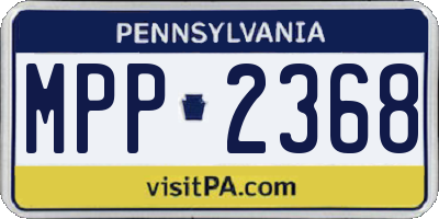 PA license plate MPP2368