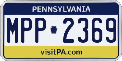 PA license plate MPP2369