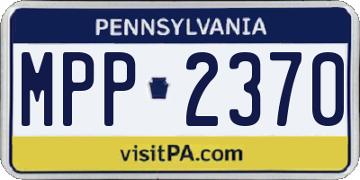 PA license plate MPP2370
