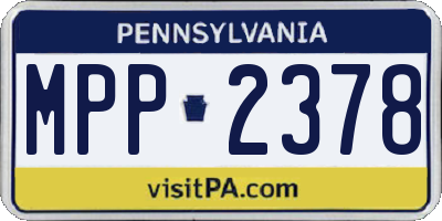 PA license plate MPP2378