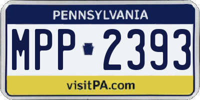 PA license plate MPP2393