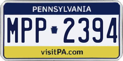 PA license plate MPP2394