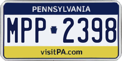 PA license plate MPP2398