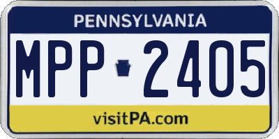 PA license plate MPP2405