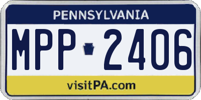 PA license plate MPP2406