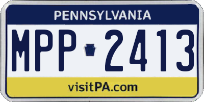 PA license plate MPP2413