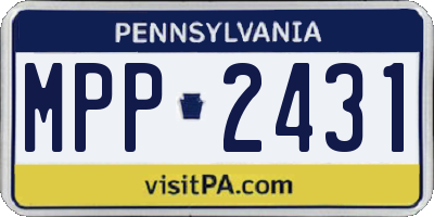 PA license plate MPP2431