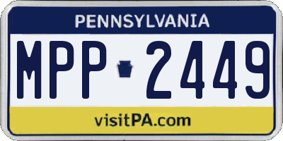 PA license plate MPP2449