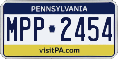 PA license plate MPP2454