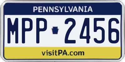 PA license plate MPP2456