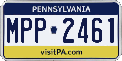 PA license plate MPP2461