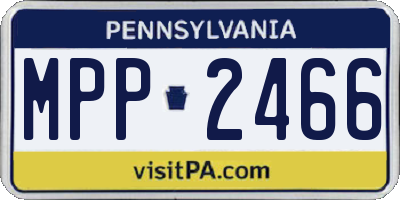 PA license plate MPP2466