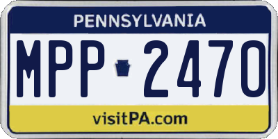 PA license plate MPP2470