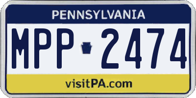 PA license plate MPP2474