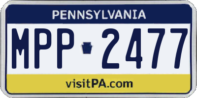 PA license plate MPP2477
