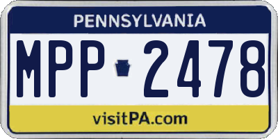 PA license plate MPP2478