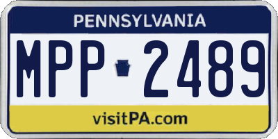 PA license plate MPP2489