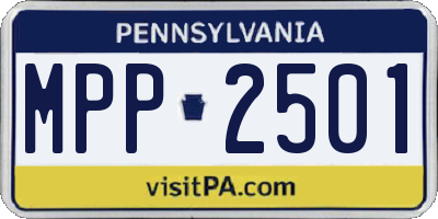 PA license plate MPP2501