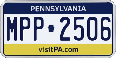PA license plate MPP2506