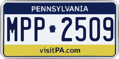 PA license plate MPP2509