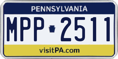 PA license plate MPP2511