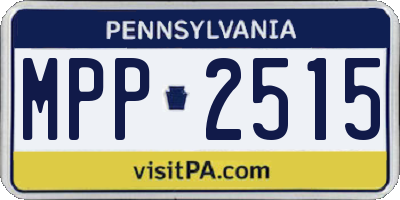 PA license plate MPP2515