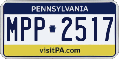 PA license plate MPP2517