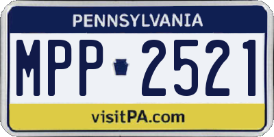 PA license plate MPP2521