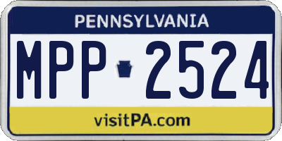 PA license plate MPP2524