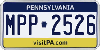 PA license plate MPP2526