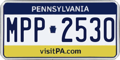 PA license plate MPP2530