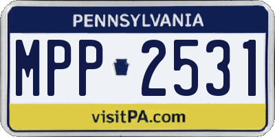 PA license plate MPP2531