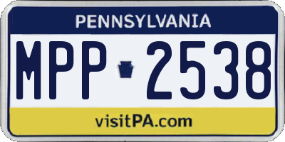 PA license plate MPP2538