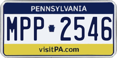 PA license plate MPP2546