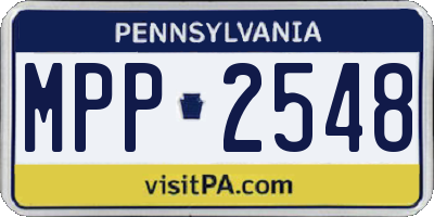 PA license plate MPP2548