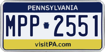 PA license plate MPP2551