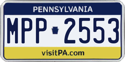 PA license plate MPP2553