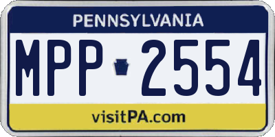 PA license plate MPP2554