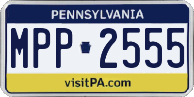 PA license plate MPP2555