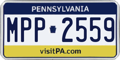 PA license plate MPP2559