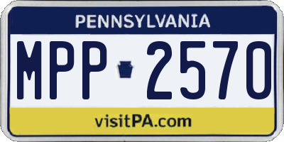 PA license plate MPP2570