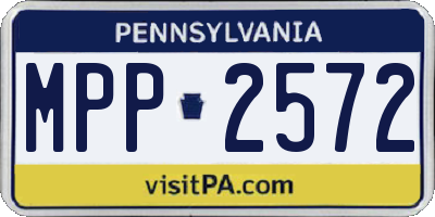 PA license plate MPP2572