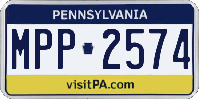 PA license plate MPP2574