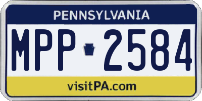 PA license plate MPP2584
